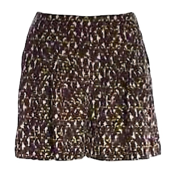 Halston Heritage Pants - Halston Silk Shorts Brown, White Multicolor Printed Petals Dressy Shorts Size 8